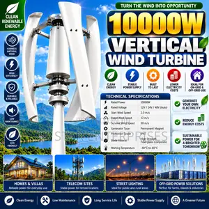 Get 10,000W Clean Energy 48V Vertical Wind Turbine Generator