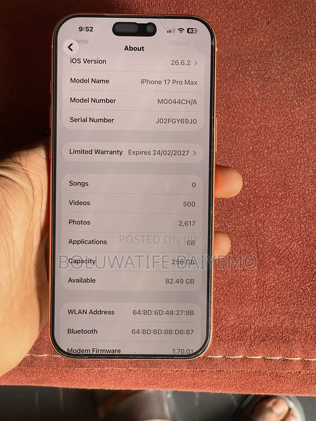 Apple iPhone 17 Pro Max 256 GB Orange