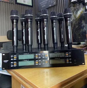 Shure 8in1 Wireless Microphone With Rechargeable Battery & Frequency