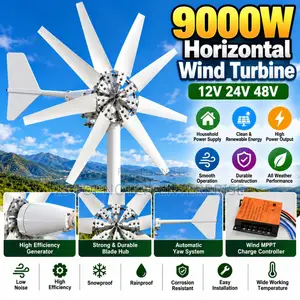 Bring Renewable Energy Home With 9000w 48v Horizontal Wind Turbine