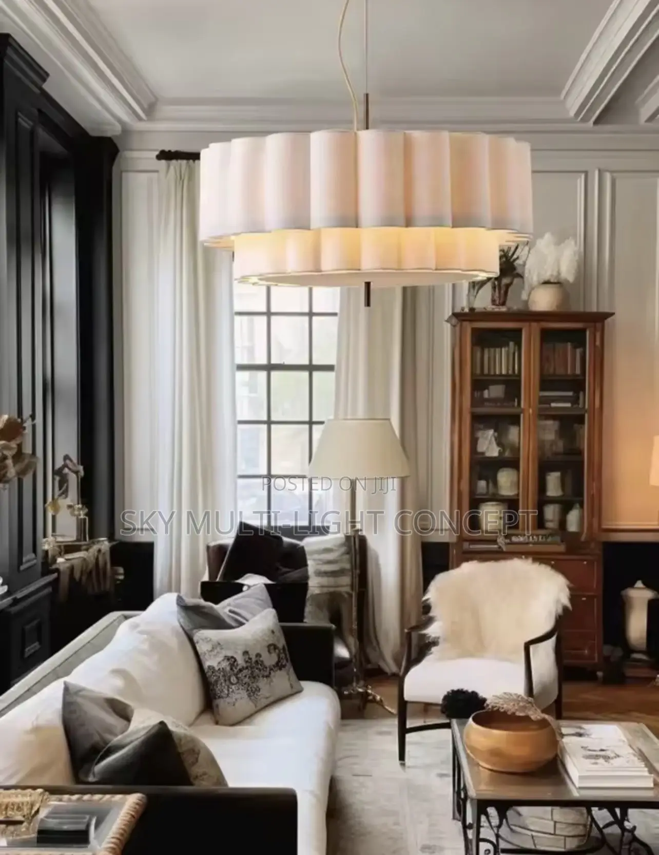 Modern Retro Fabric Pendant Chandelier