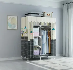 Strong Fabric Wardrobe With Cover