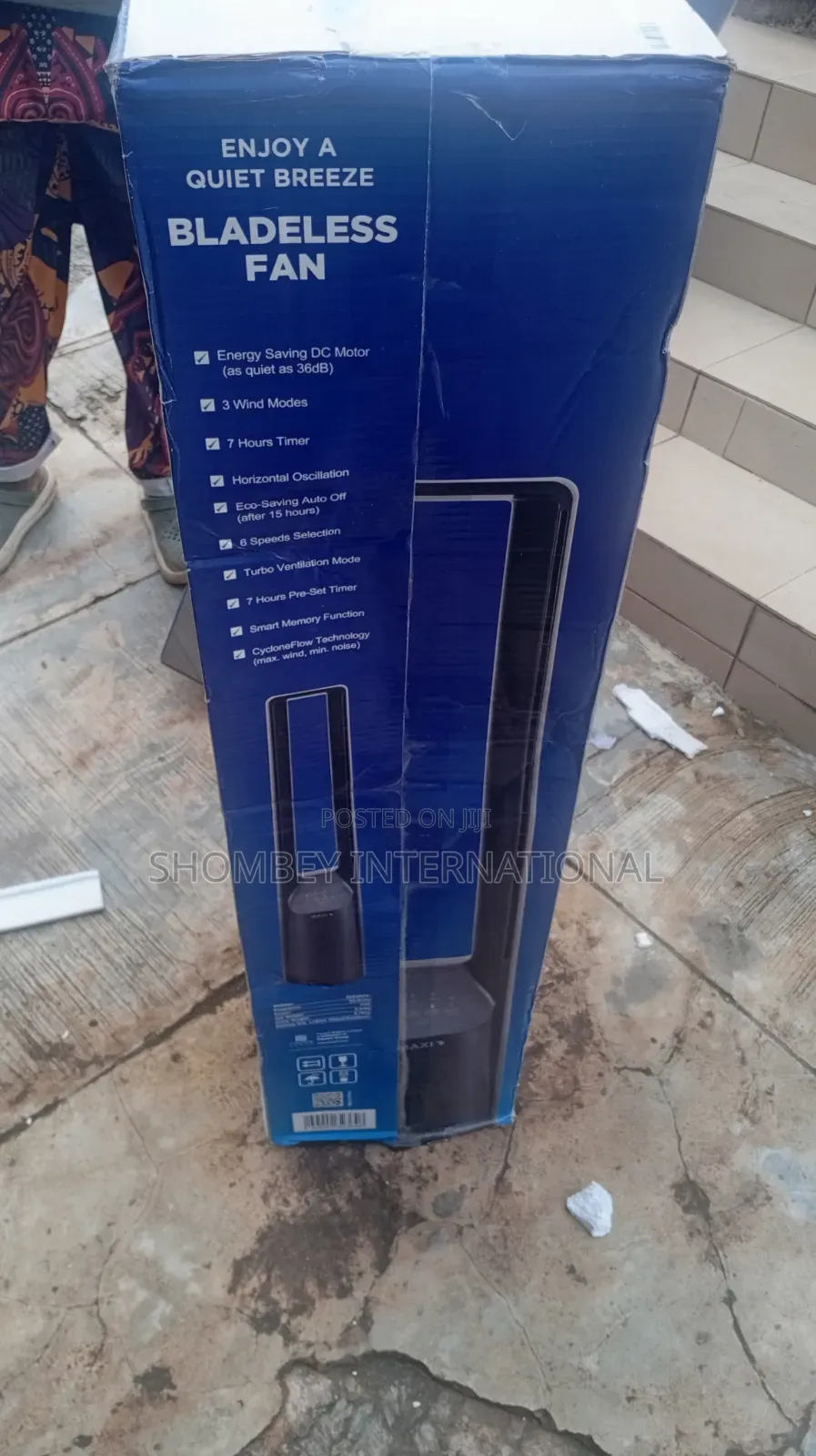 Maxi Bladeless Fan 40 Inch Black (150f-Mdams)
