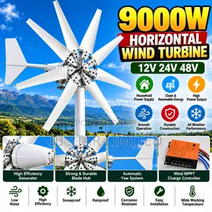 9,000w 48v Horizontal Renewable Wind Energy Turbine
