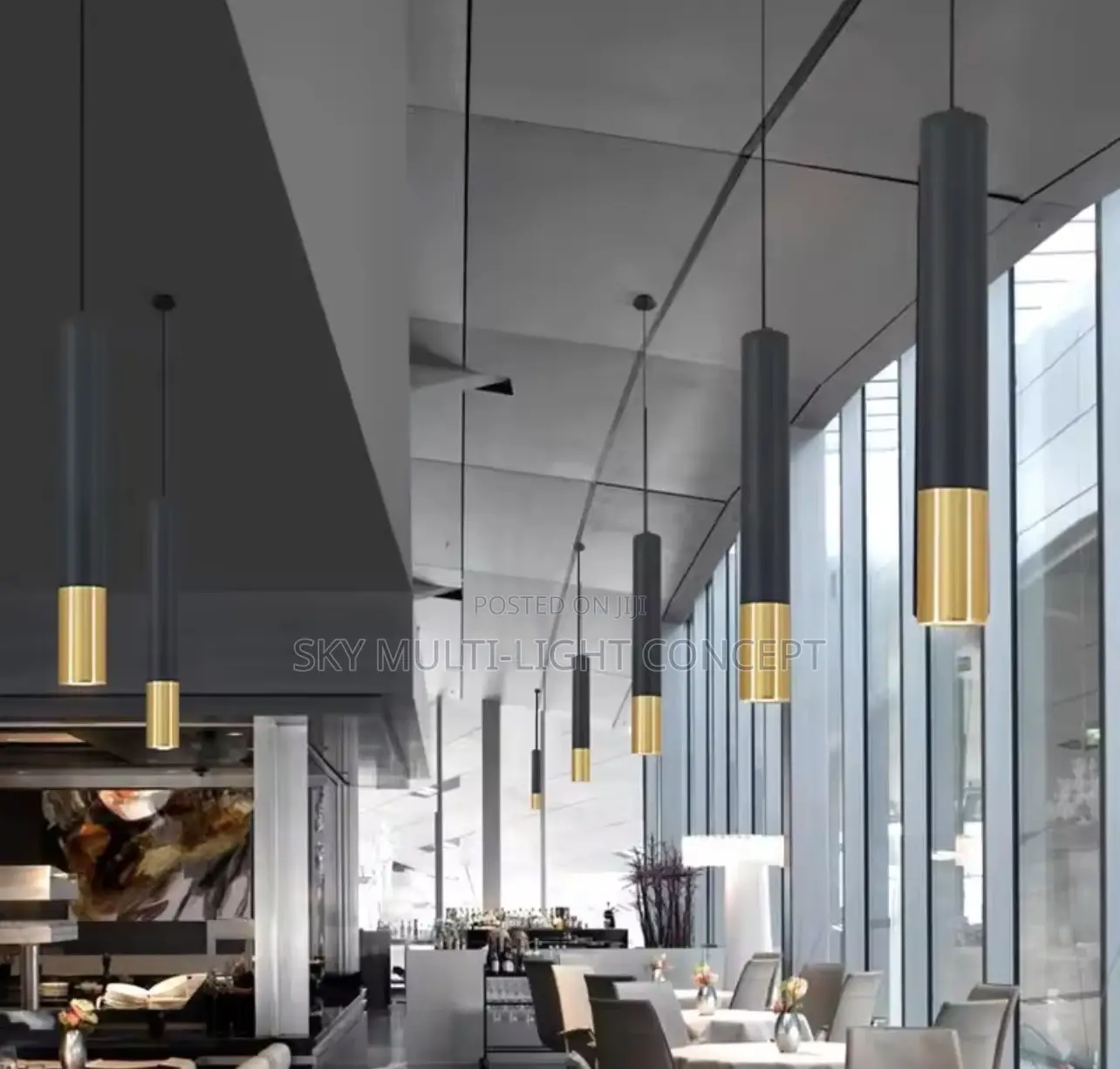 Modern LED Long Tube Pendant Spotlight