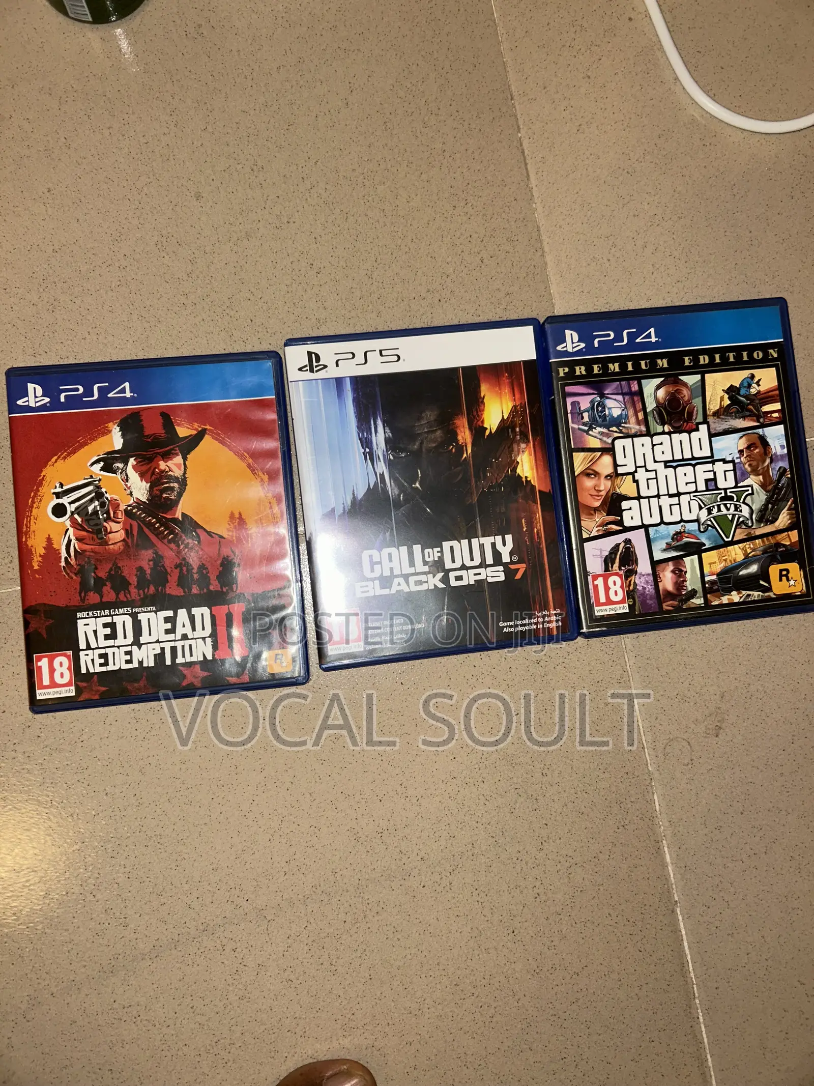 Barely Used COD BO7, GTA, Read Dead Redemption