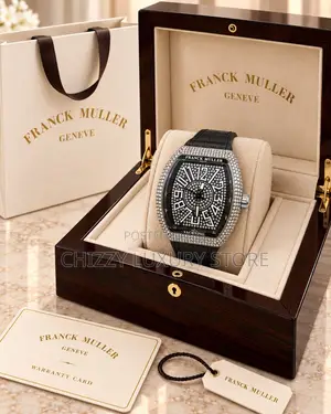Franck Muller Quality Men Genuine Leather Wristwatch