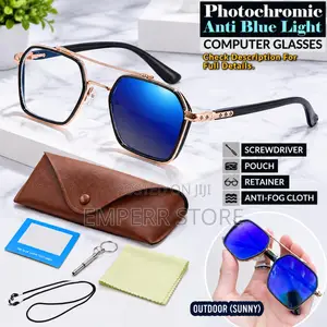 All in One Anti Blue Light Photochromic Glasses Blue Ray Glasses