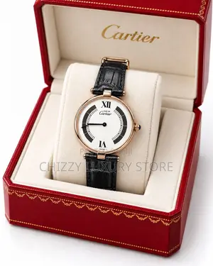 Cartier Quality Ladies Genuine Leather Wristwatch