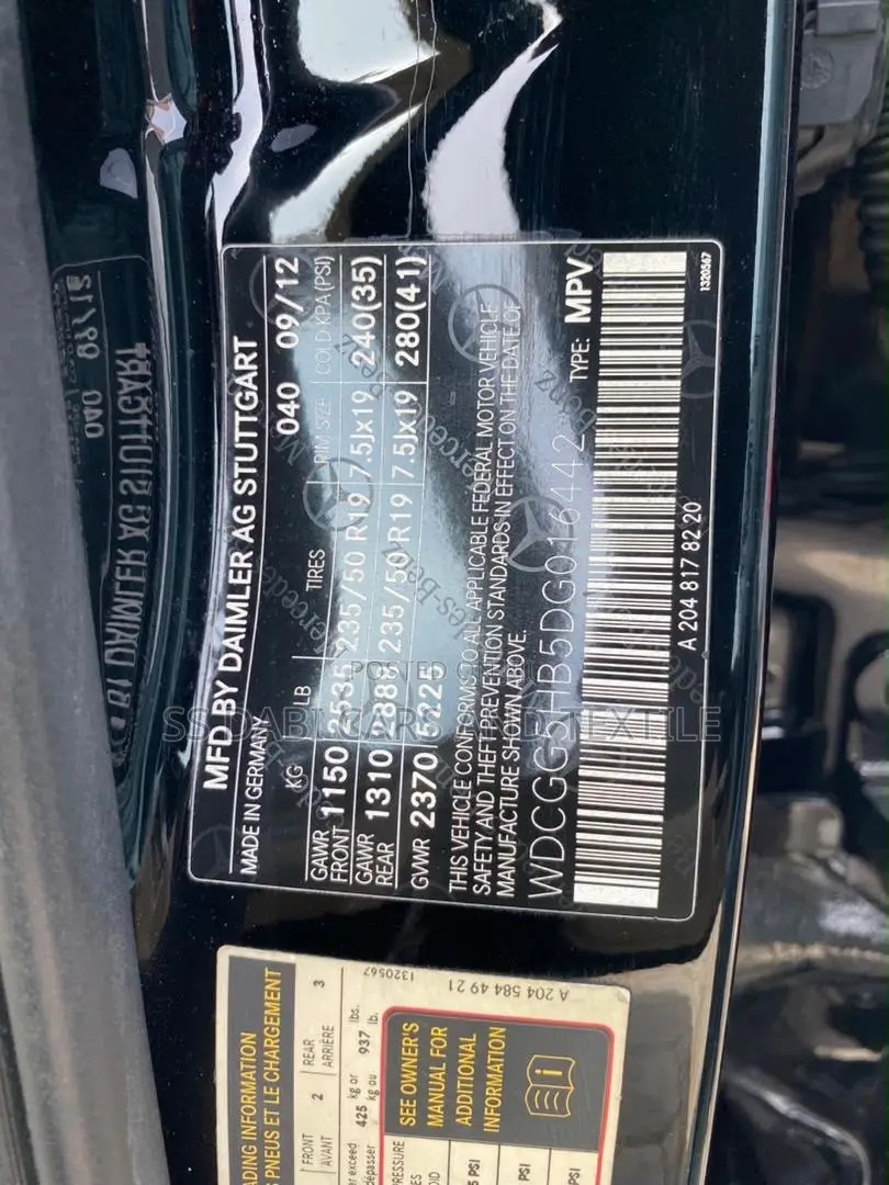 Mercedes-Benz GLK-Class 2012 Black