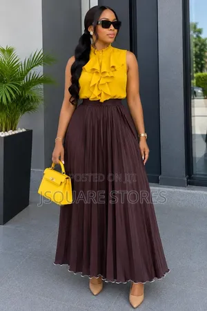 Luxury Up & Down Skirt Available in Colours Sizes M, L, XL, 2xl,3xl