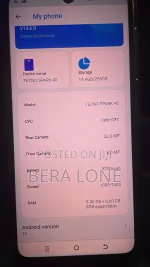 Tecno Spark 40 256 GB Blue