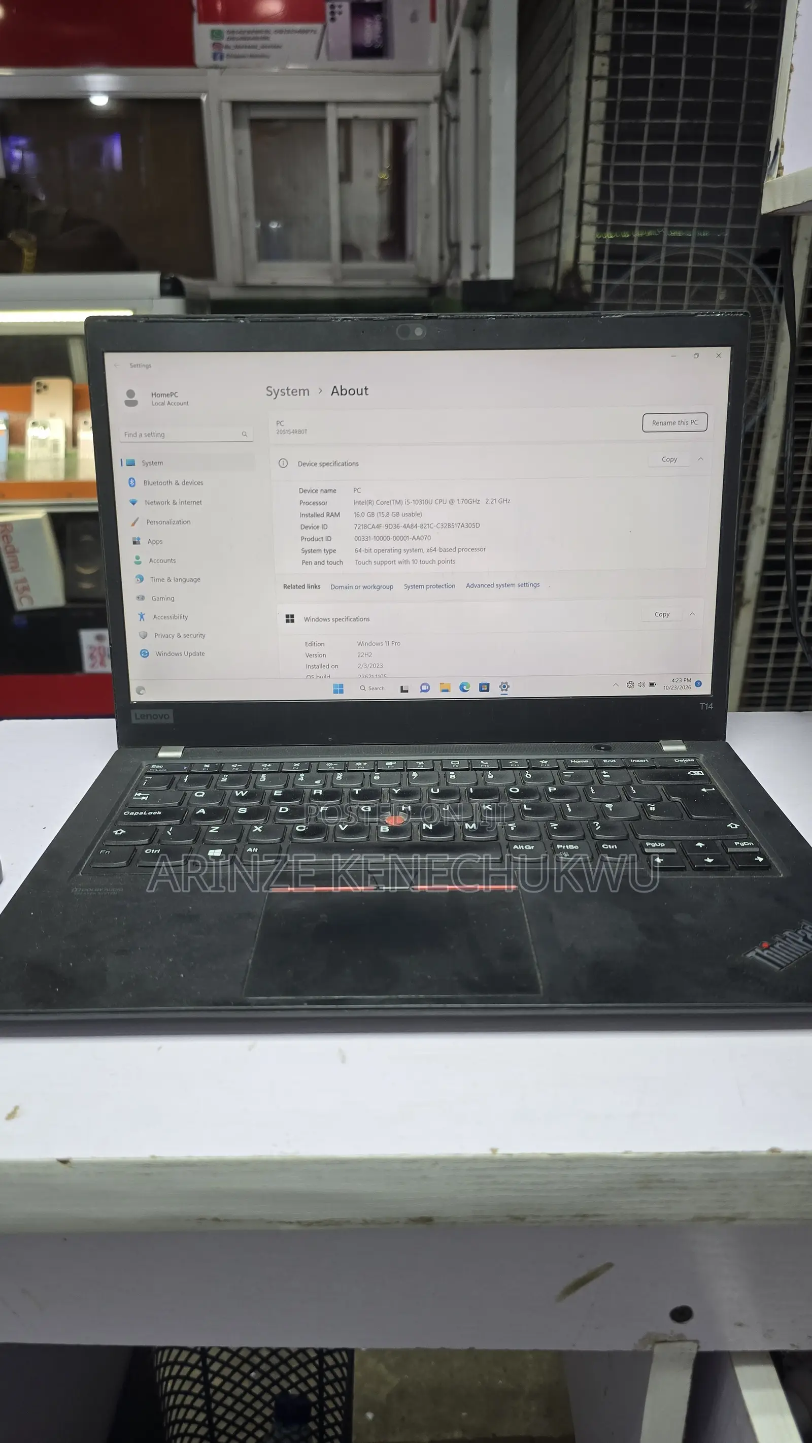 Laptop Lenovo ThinkPad T14 16GB Intel Core i5 SSD 256GB