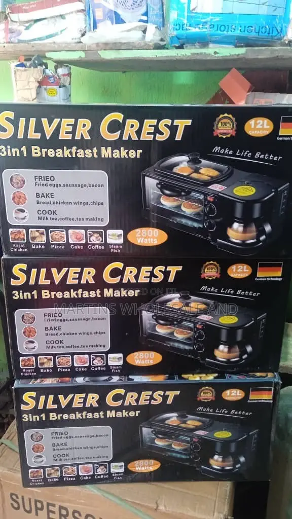 Silver Crest 3-in-1 Breakfast Maker (12L Capacity, 2800 Watts