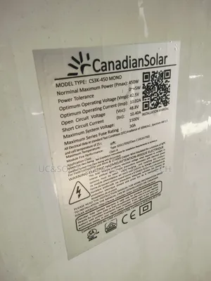 Canadian 450W Solar Panel Half Cut (120 Cell's, 7 Bust Bar) Original