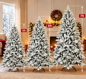 Frosted Artificial Christmas Tree for Home, Office,Party - 5ft/6ft/7ft