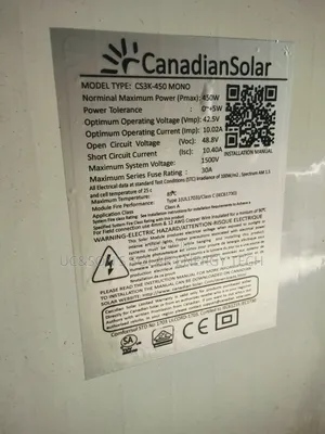 Canadian 450W Black Frame Solar Panel Halfcut (120 Cell's, 7 Bust Bar)