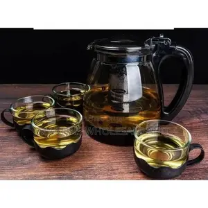 Glass Teapot With 4 Cups Set
