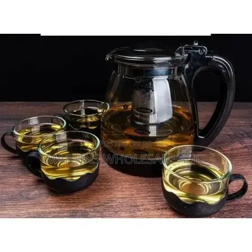 Glass Teapot With 4 Cups Set