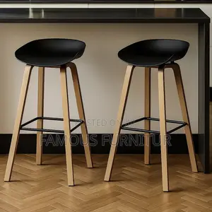 High Kitchen and Bar Stool Chairs Featuring Curved With Iron Leg