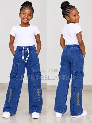 3yrs to 12yrs Kids Brandnew High Quality Girls Jean Trouser