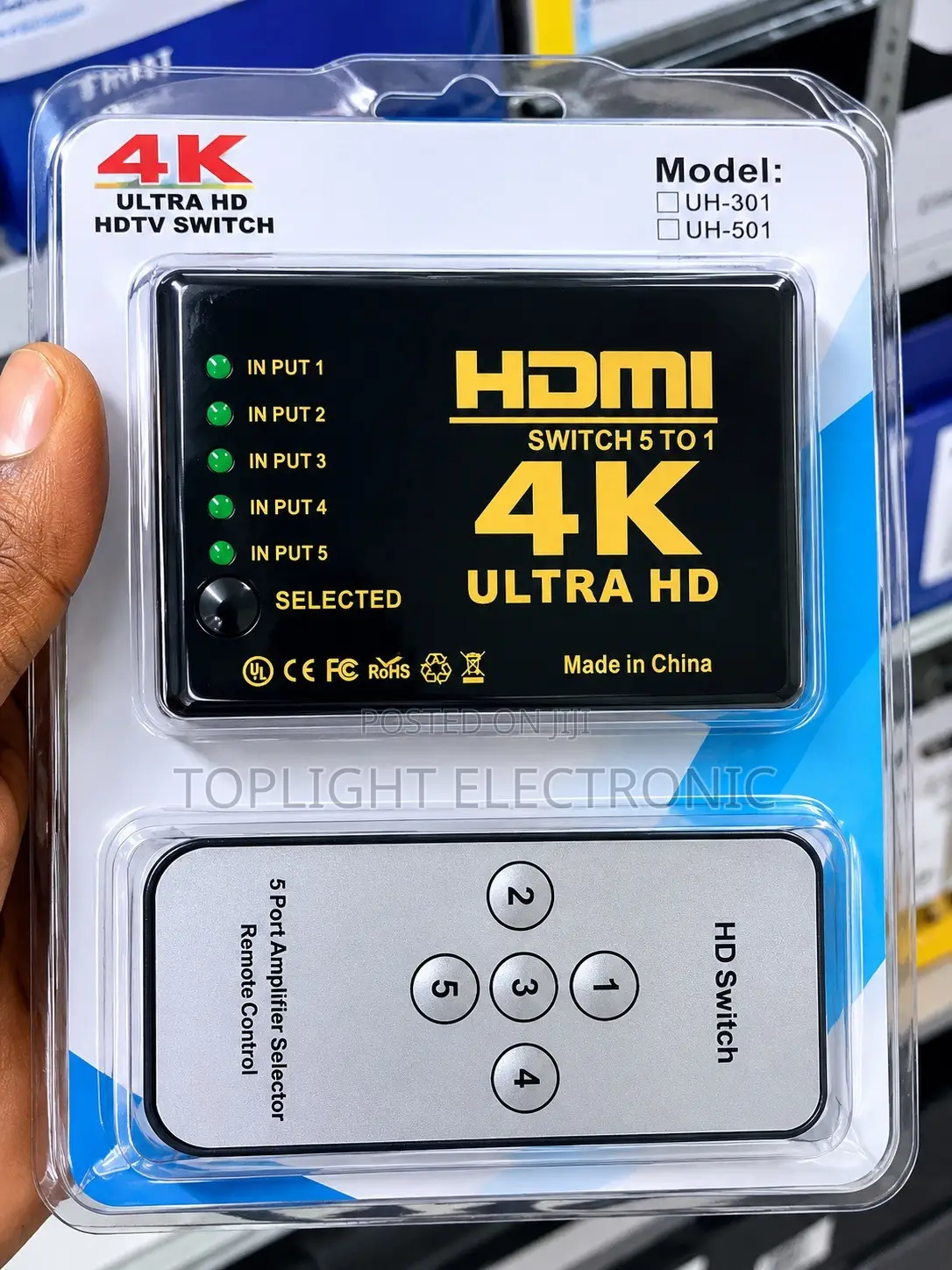4K HDMI Switch 5 in 1 With Remote Control – Ultra HD