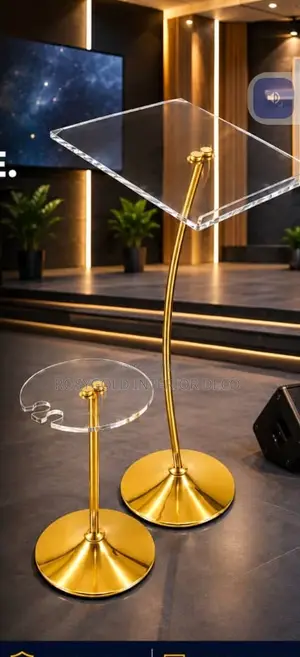 Original Acrylic Golden Pulpit Stand