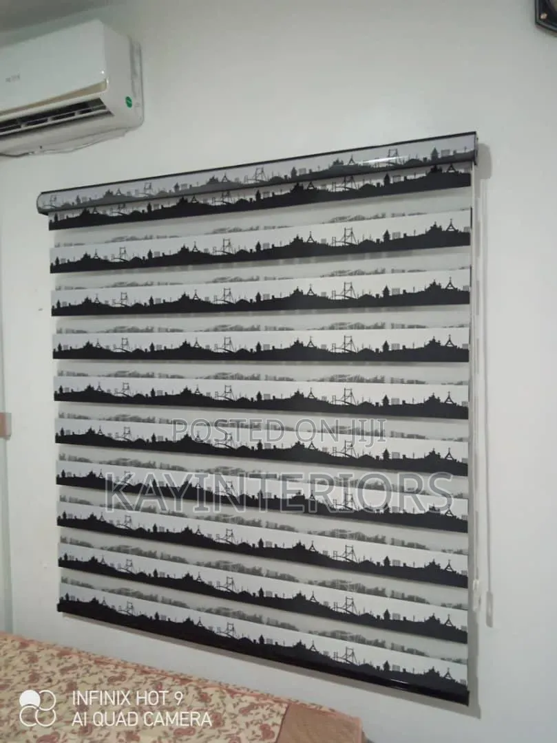 Black Mixed Window Blinds
