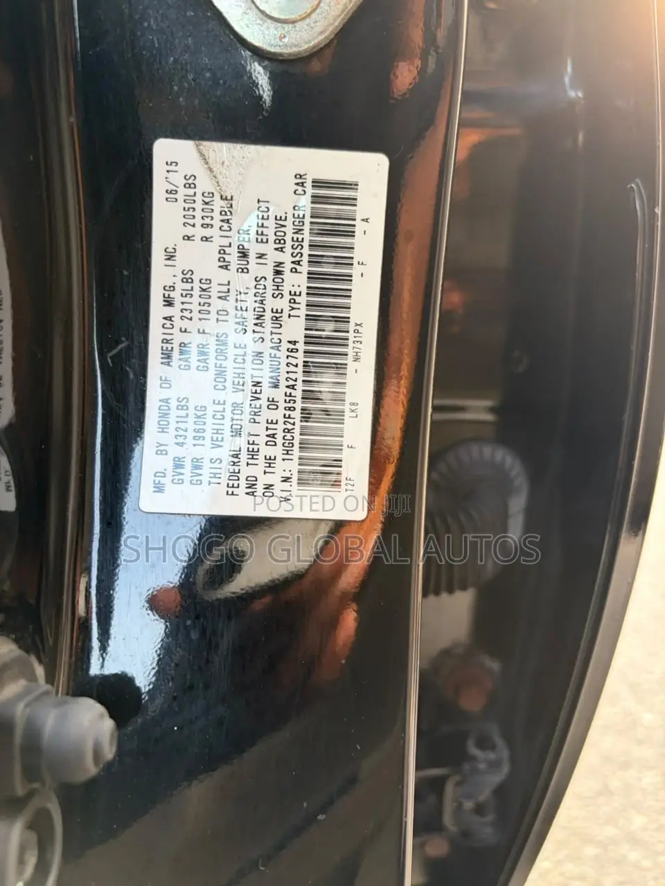 Honda Accord 2015 Black