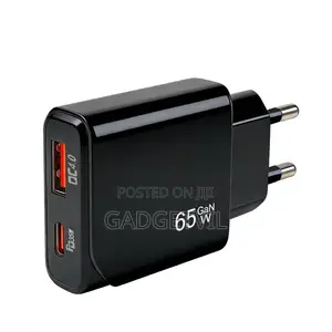 65W GaN Dual Port Fast Charging Power Adapter
