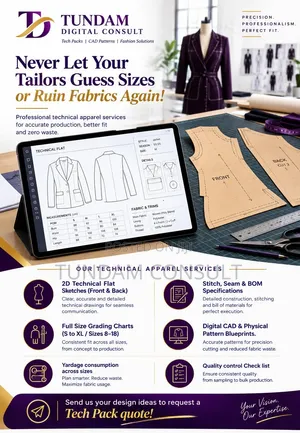 Tech Pack Blueprints & CAD Pattern Drafting