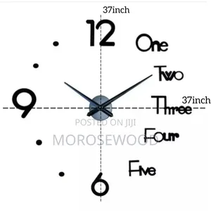 Large 3D Frameless Wall Clock Sticker DIY
