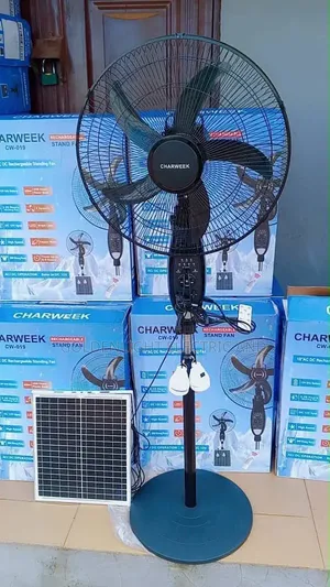 Charweek 18inches Solar Rechargeable Standing Fan
