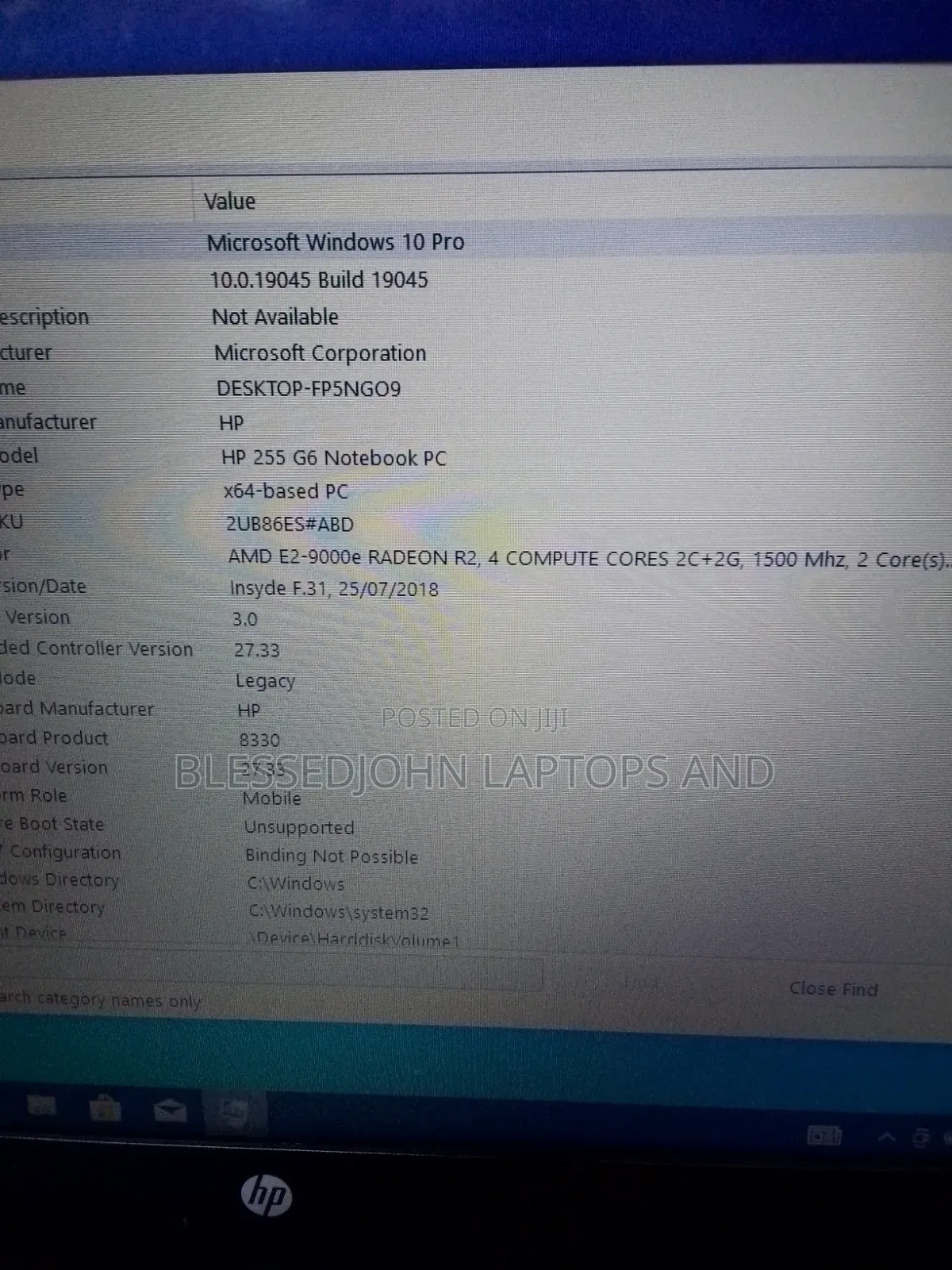 Laptop HP 255 G6 4GB AMD HDD 320GB