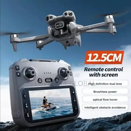 GT50 Drone Dual Camera & 2 Batteries, Remote Controller Display Screen