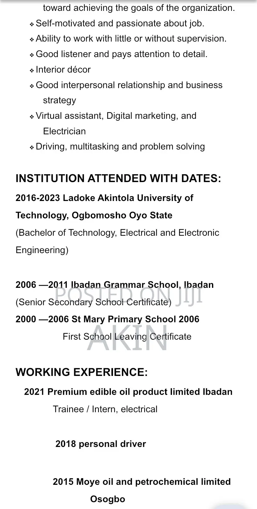 Mr Olaitan Akin