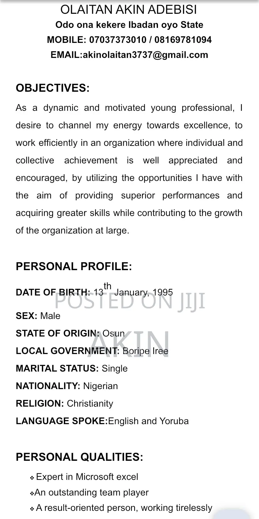 Mr Olaitan Akin