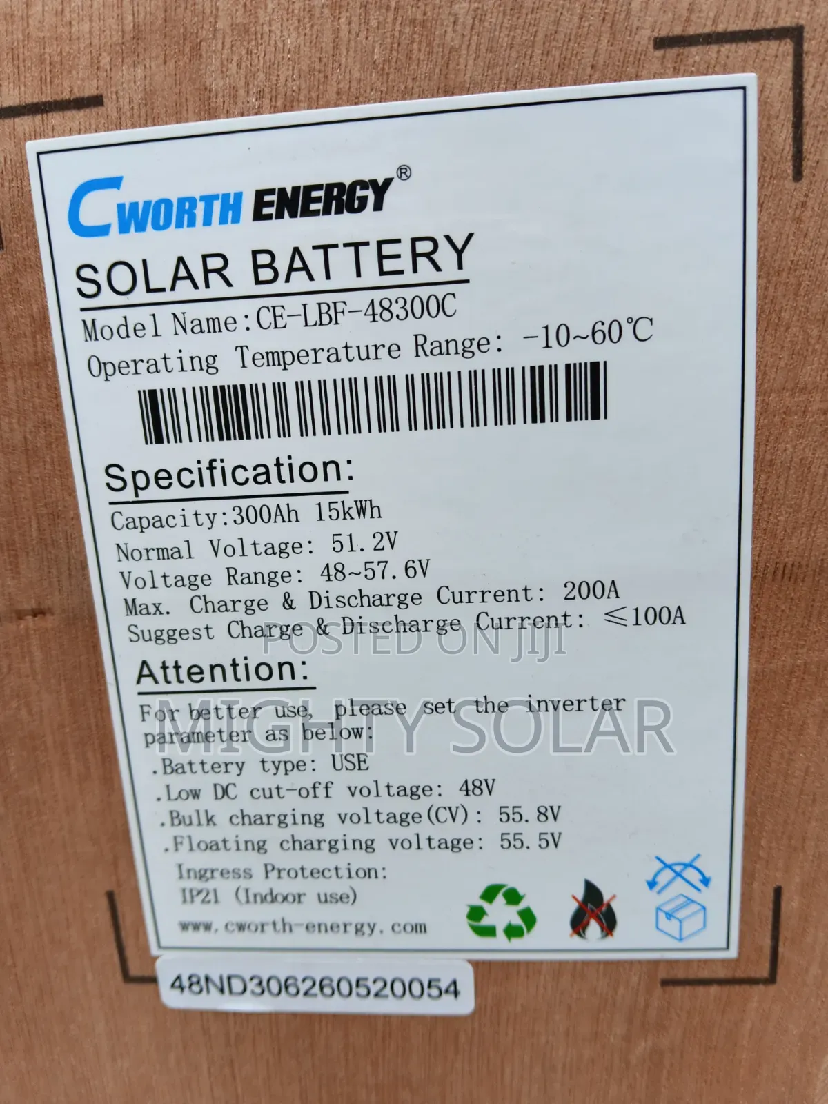 15kwh Cworth Energy Lithium Battery