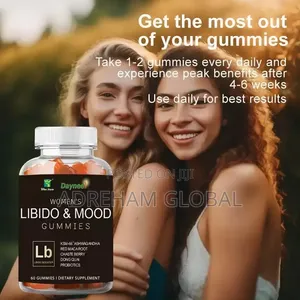 60PC Women’s Libido&Mood Gummies Ashwagandha,red Maca Root,chasteberry
