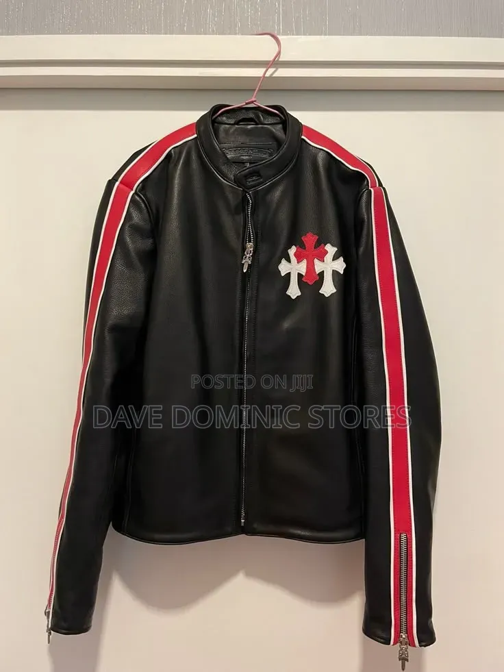 Original Chrome Heart Leather Racing Jacket