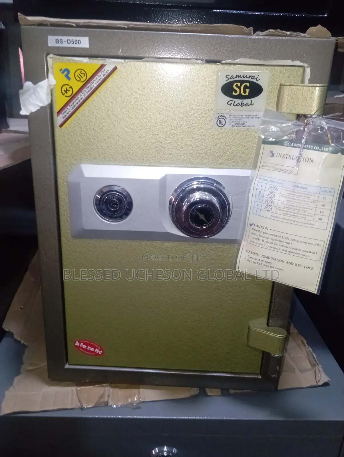 Fireproof Safe Combination Lock With Key