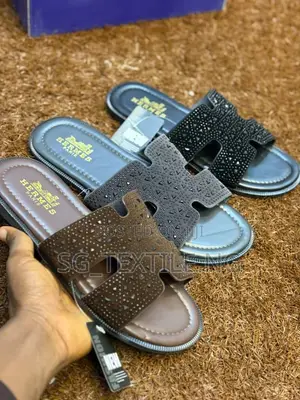 New Arrival Hermes Leather Palm Slippers