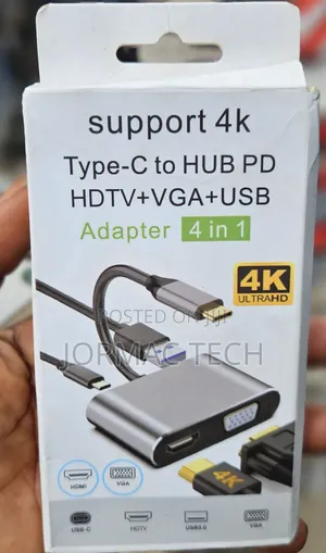 Type-C to Hub Pd Hdtv+vga+USB Adapter