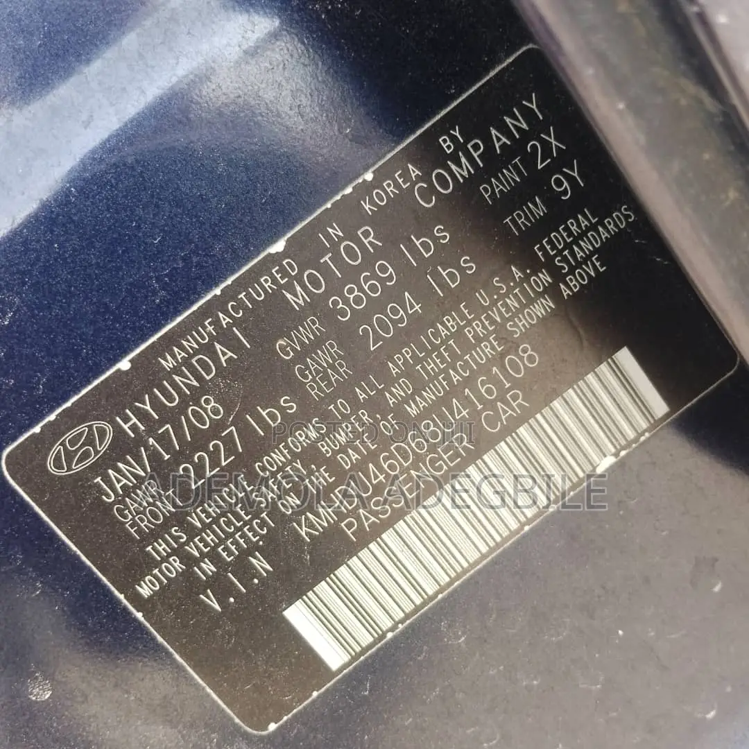 Hyundai Elantra 2008 Blue