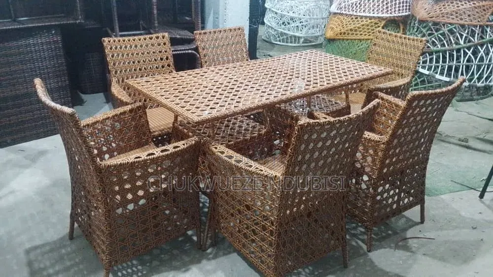 Rattan Chairs and Tables.