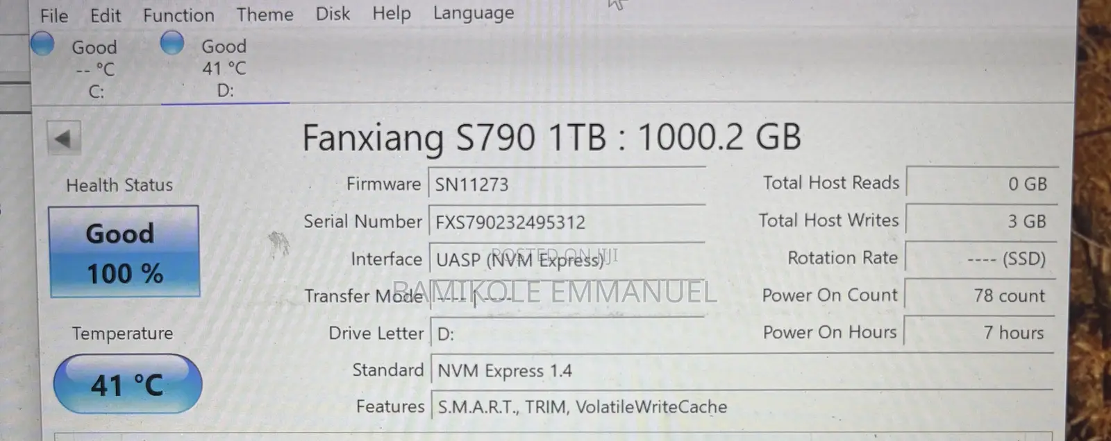 Fanxiang S790 1TB Nvme SSD