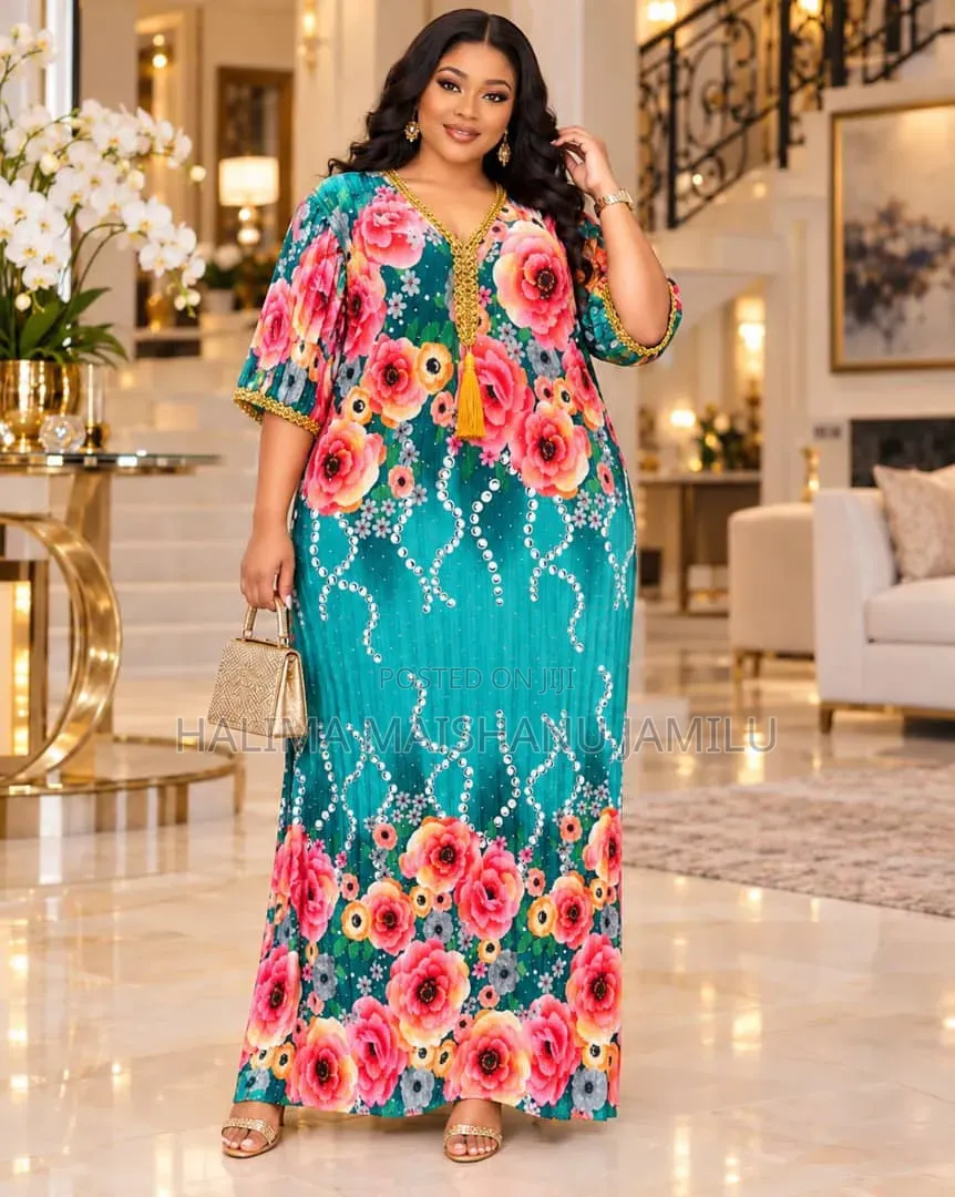 New In! Floral Luxury Boubou Kaftan