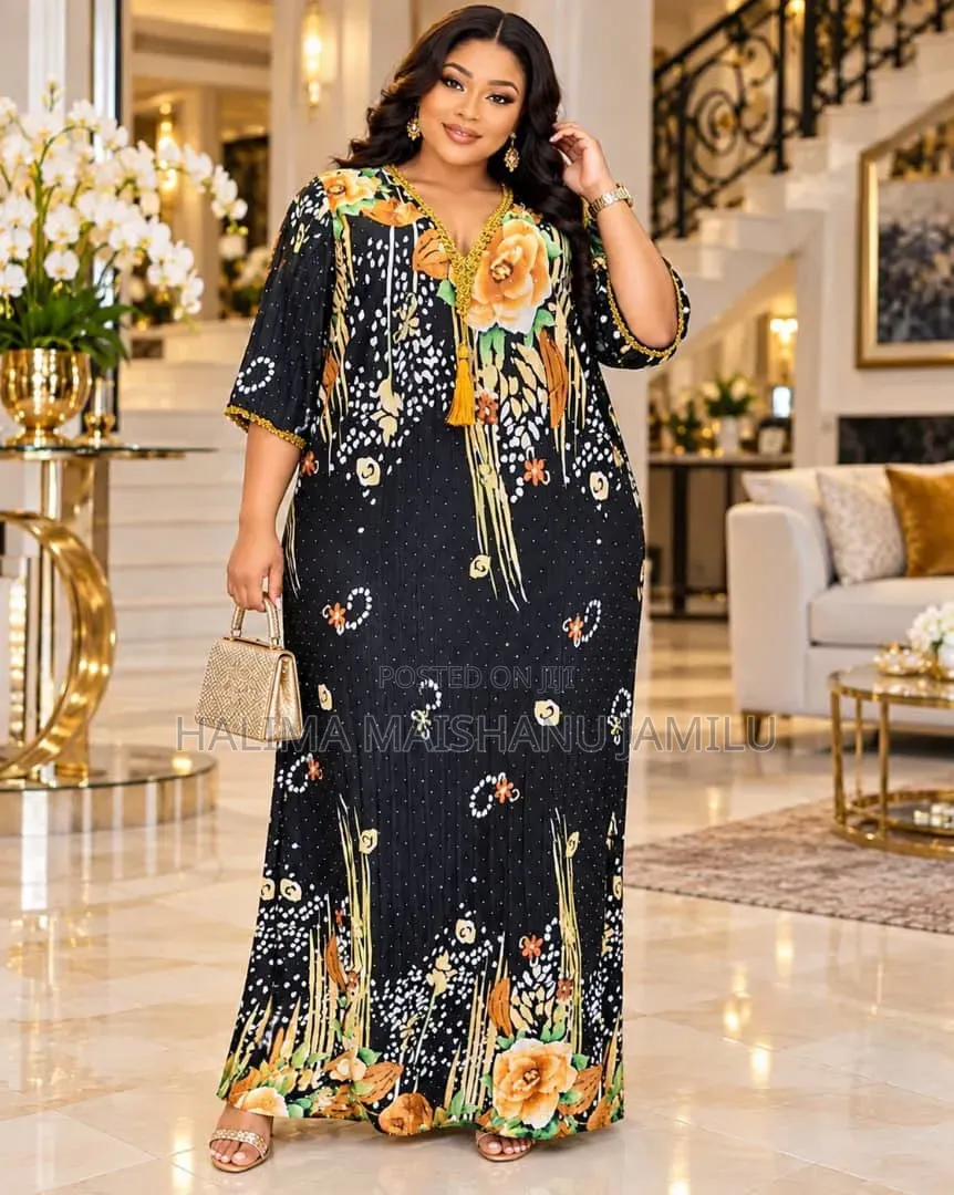 New In! Floral Luxury Boubou Kaftan