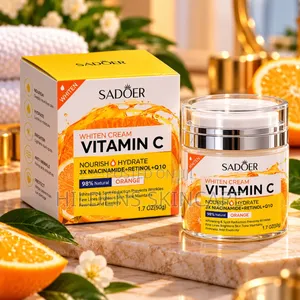 SADOER Vitamin C Face Cream 50g – Niacinamide, Retinol & Q10