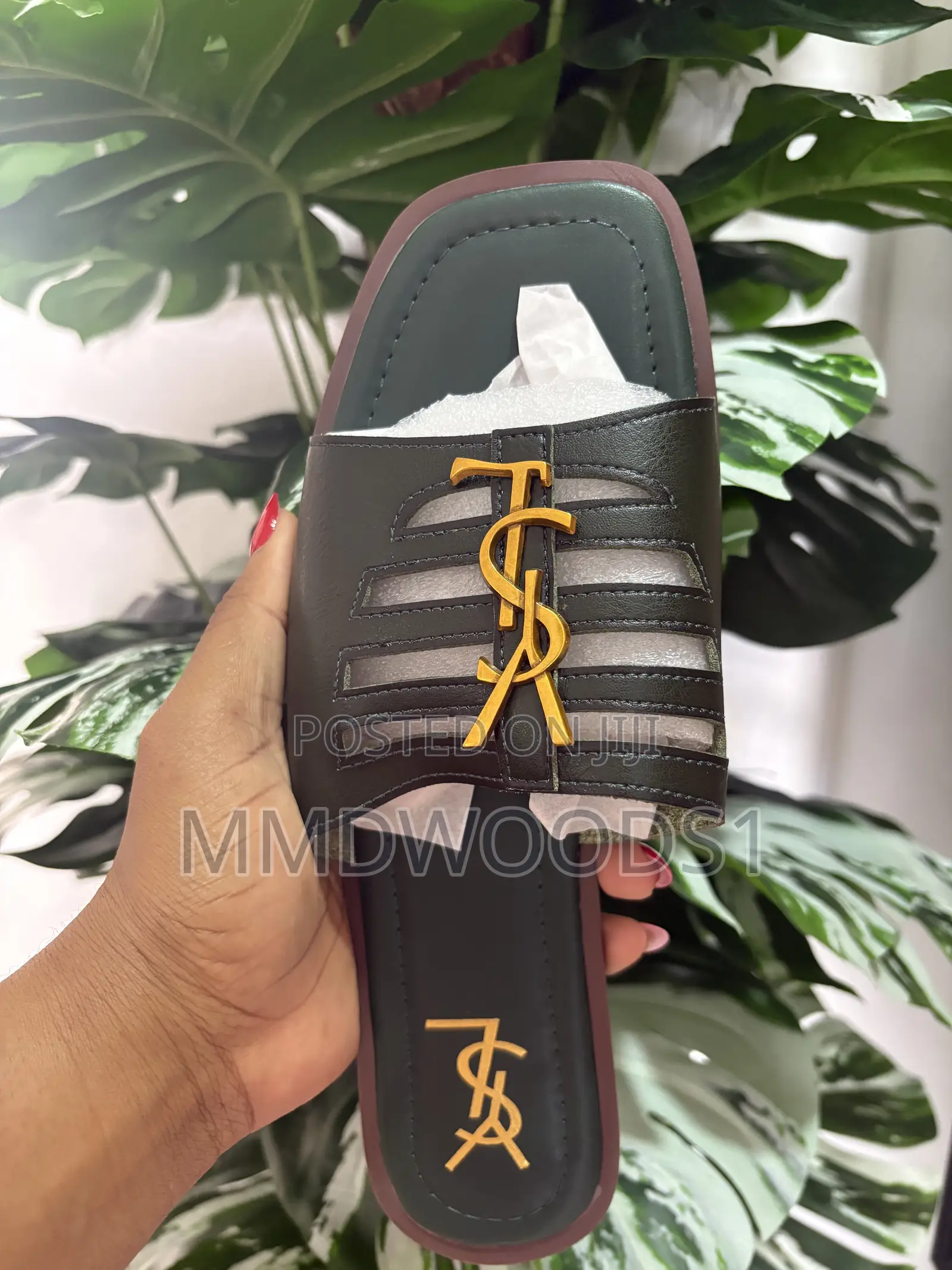 YSL Leather Slippers